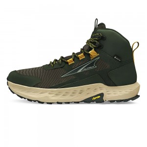 Zapatillas Trail Running Altra TIMP HIKER GTX Hombre Verde Oliva | Chile-79351