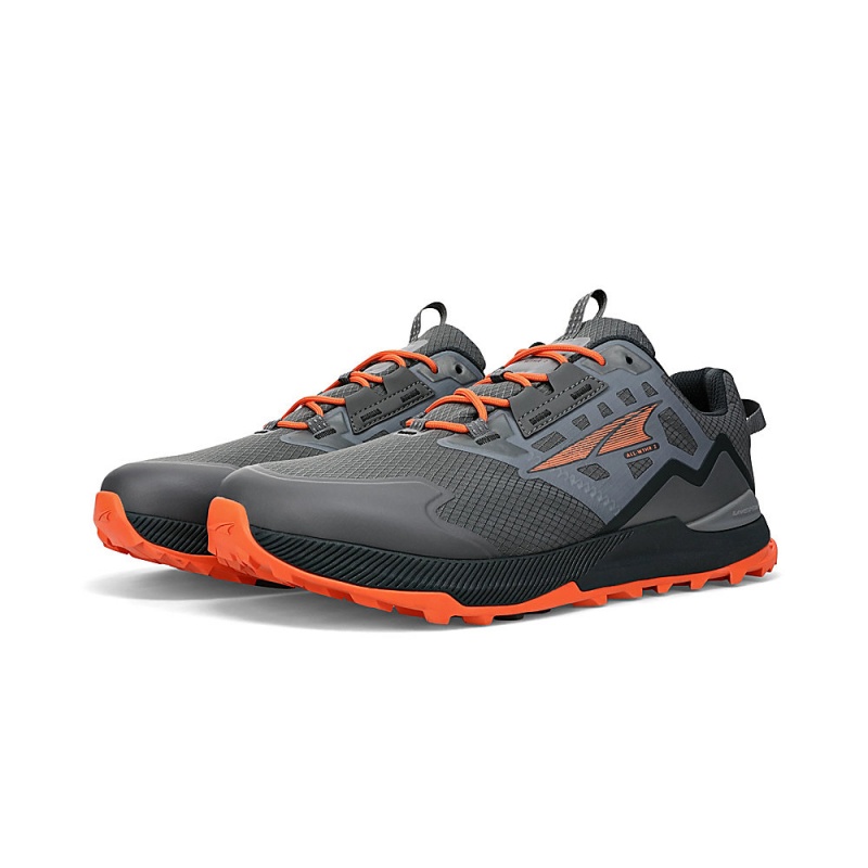 Zapatillas Trail Running Altra LONE PEAK ALL-WTHR LOW 2 Hombre Gris Naranjas | Chile-01985