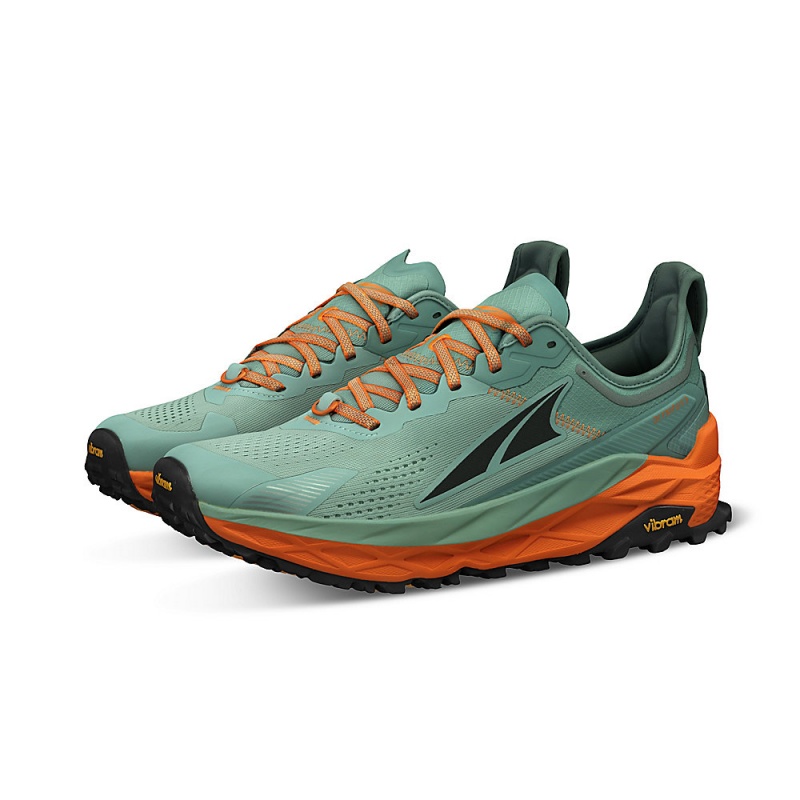 Zapatillas Trail Running Altra OLYMPUS 5 Hombre Gris Naranjas | Chile-05763